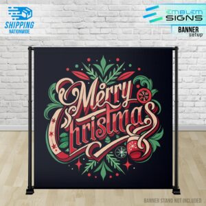 Fancy Merry Christmas Banner