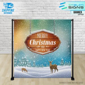 Snowing Christmas Sign Banner