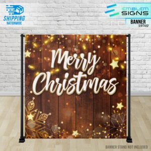 Wood Rustic Christmas Banner