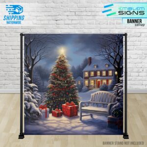 Snowy Christmas Night Banner