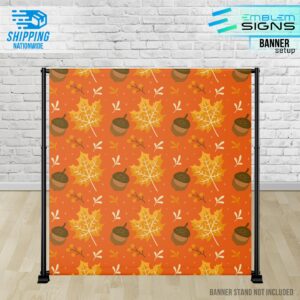 Orange Thanksgiving Pattern Banner