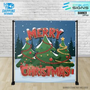 Merry Xmas Tree Banner