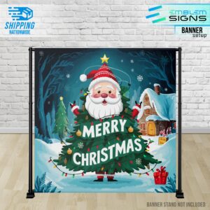 Cold Santa Tree Banner
