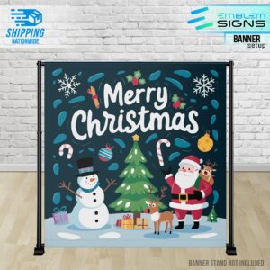 Santa Tree Ornaments Banner
