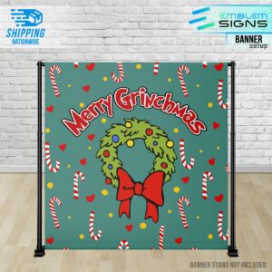 Grinch Christmas Banner
