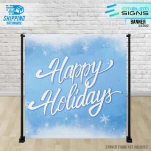 Cold Frosted Holiday Banner