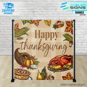 Plaid Thanksgiving Dinner Banner