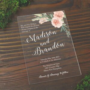 Flat Acrylic Invite