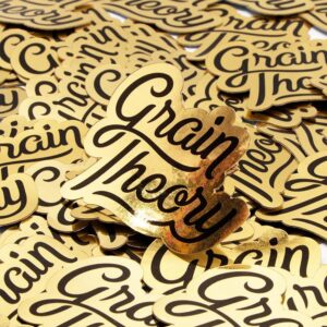 Custom Cut Gold Stickers