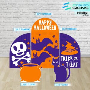 Skeleton, Witch Hat & Black Cat Premium